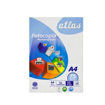 PAPEL BOND ATLAS A4 PAQX500