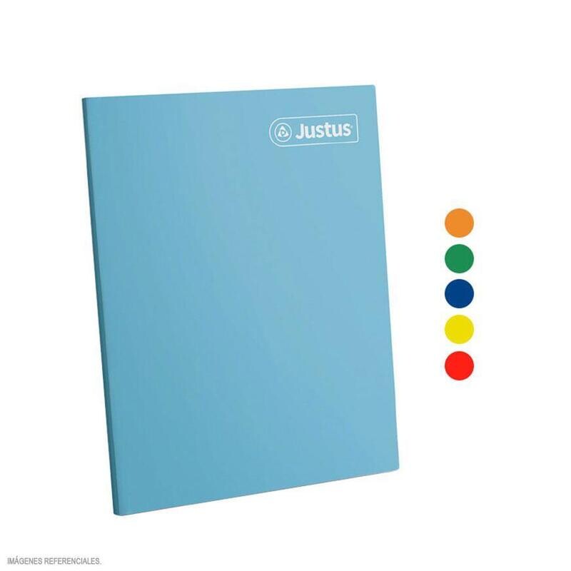 CUADERNO JUSTUS DELUXE T/A4 88H CUADRI. SOLIDO 12 COLORES.