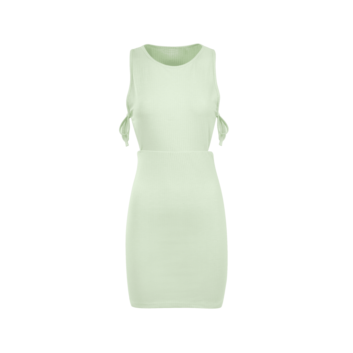 Light Green Side-Cutout Dress