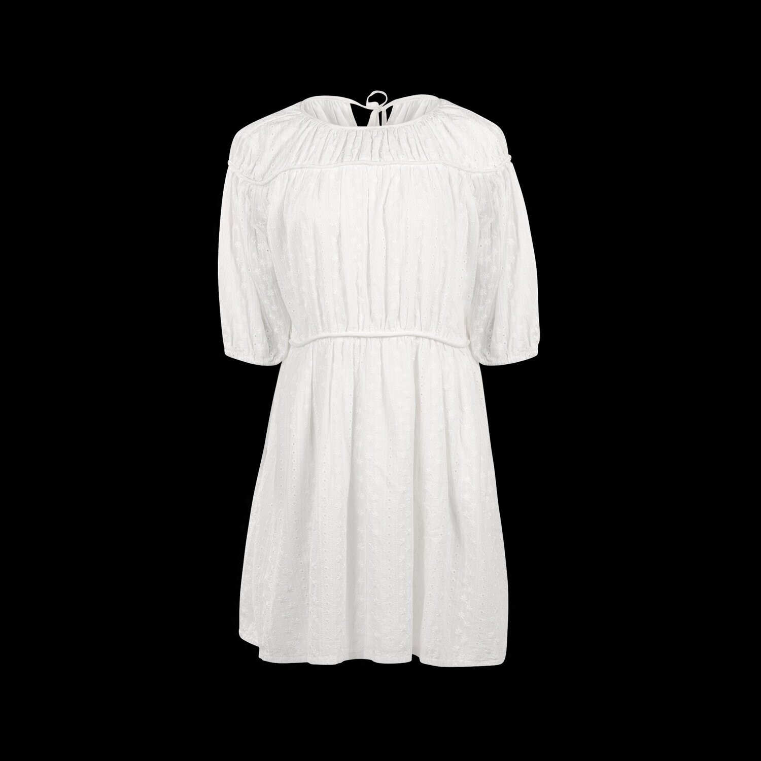 White Flower Short Dress