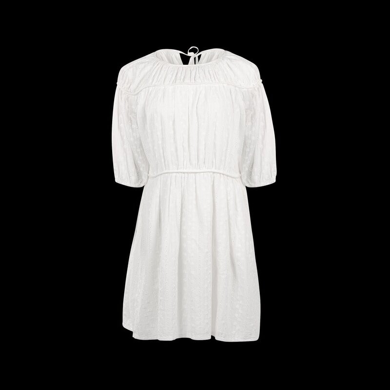 White Flower Short Dress