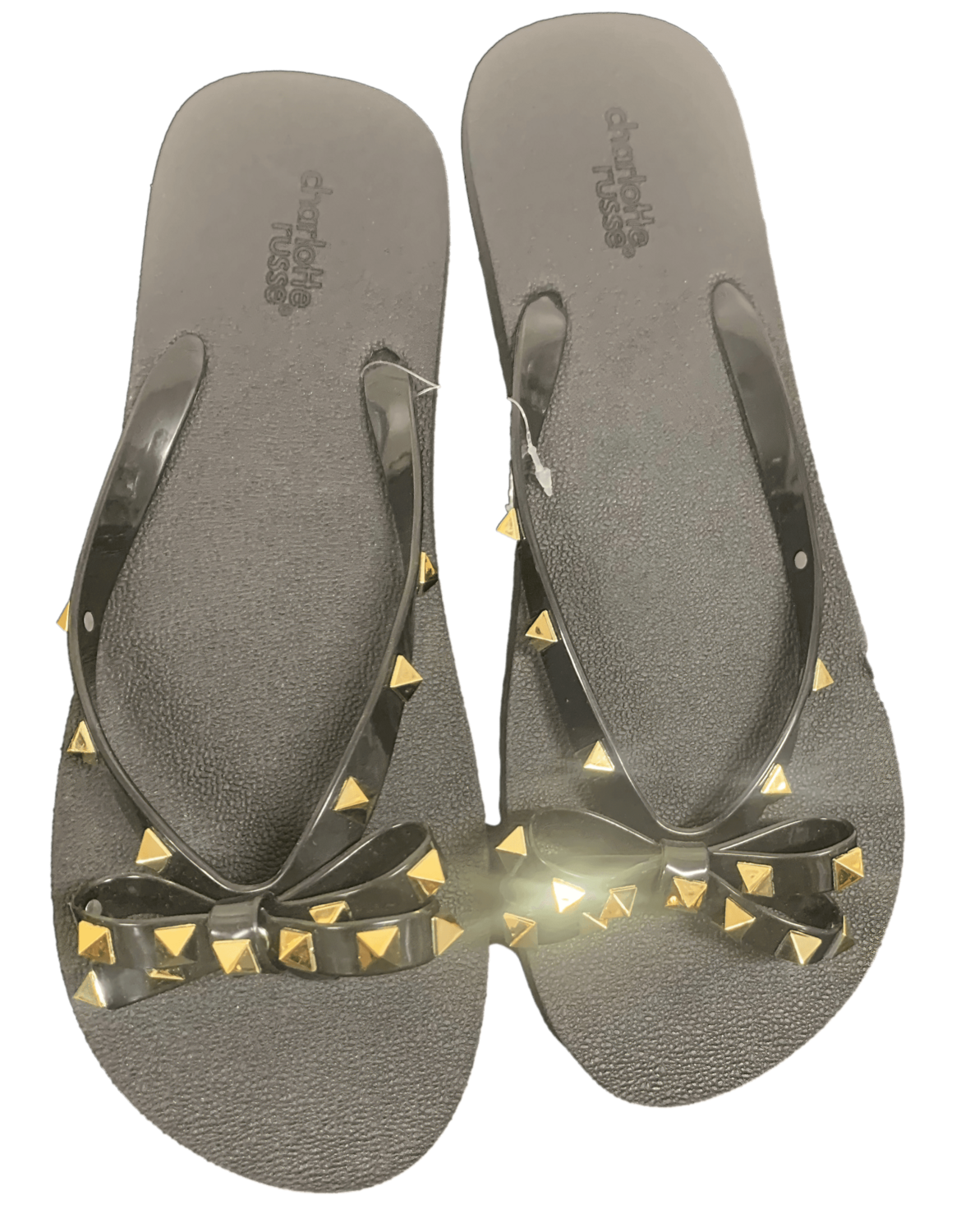 Black Studded Flip-flops