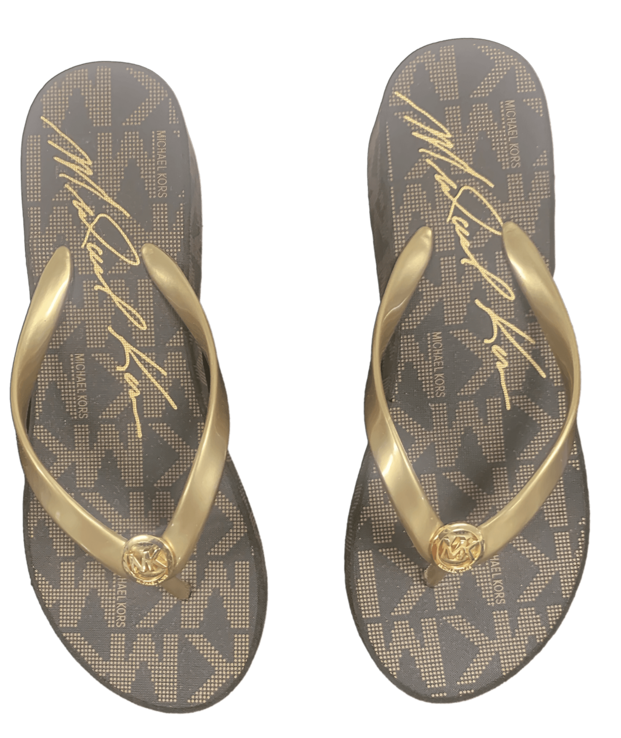 Gold Michael Kors Flip-flops