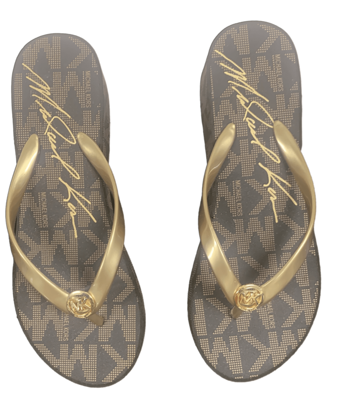 Gold Michael Kors Flip-flops