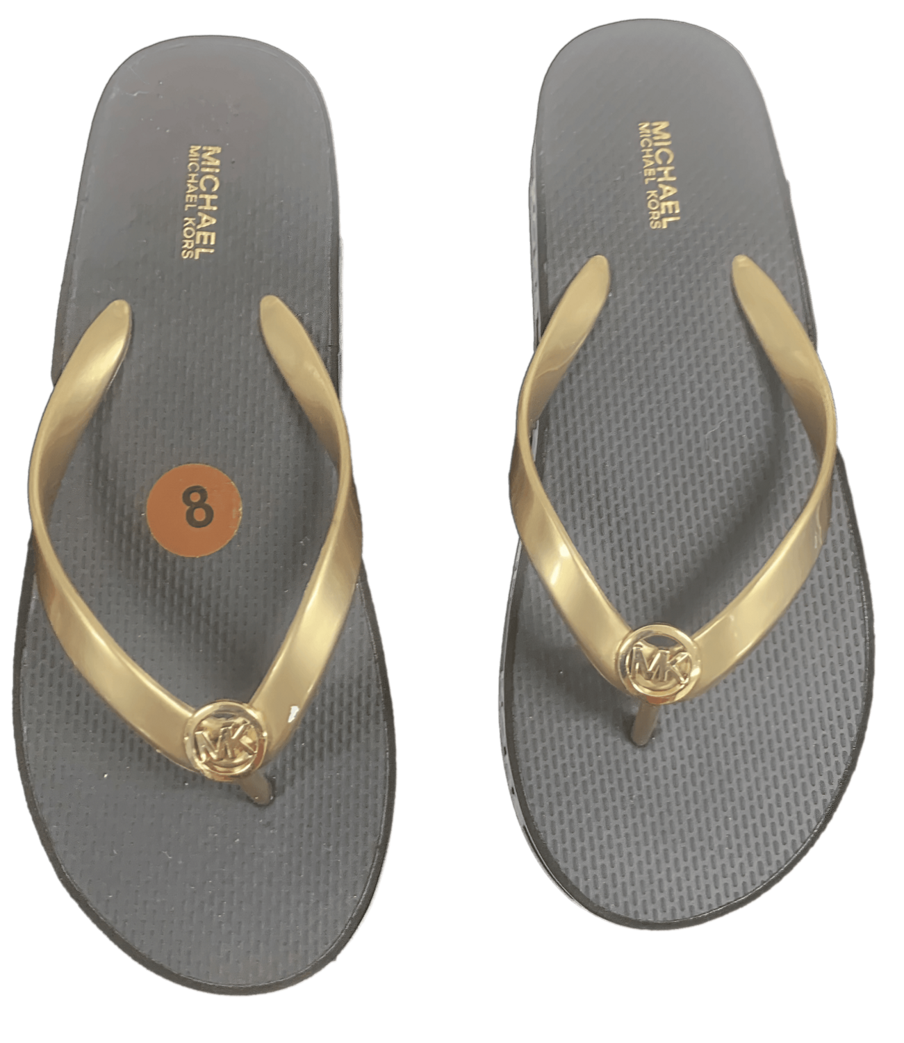 Gold Michael Kors Wedge Flip-flops