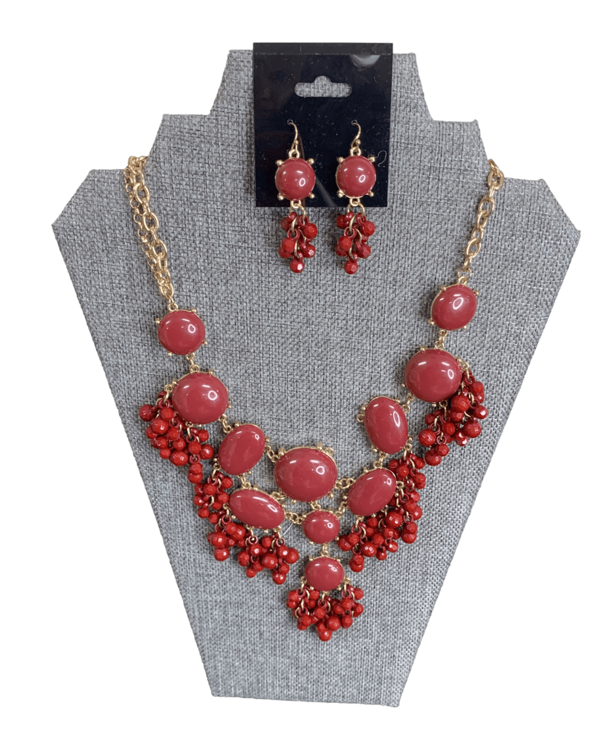 Ruby Set Necklace & Earrings