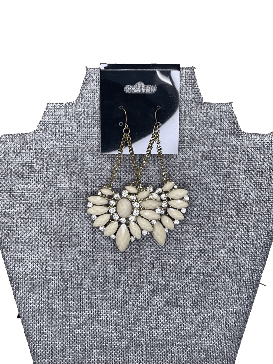 bebe Beige Gem Earrings