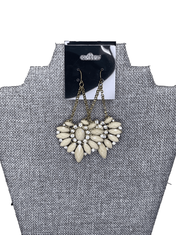 bebe Beige Gem Earrings