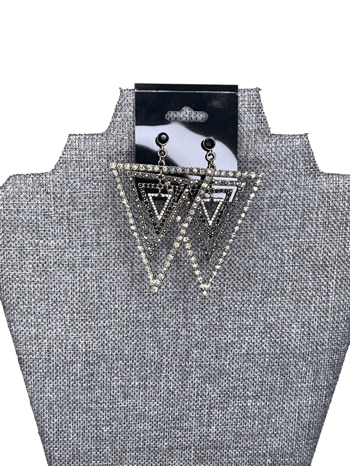 bebe Black Gem & Crystal Earrings
