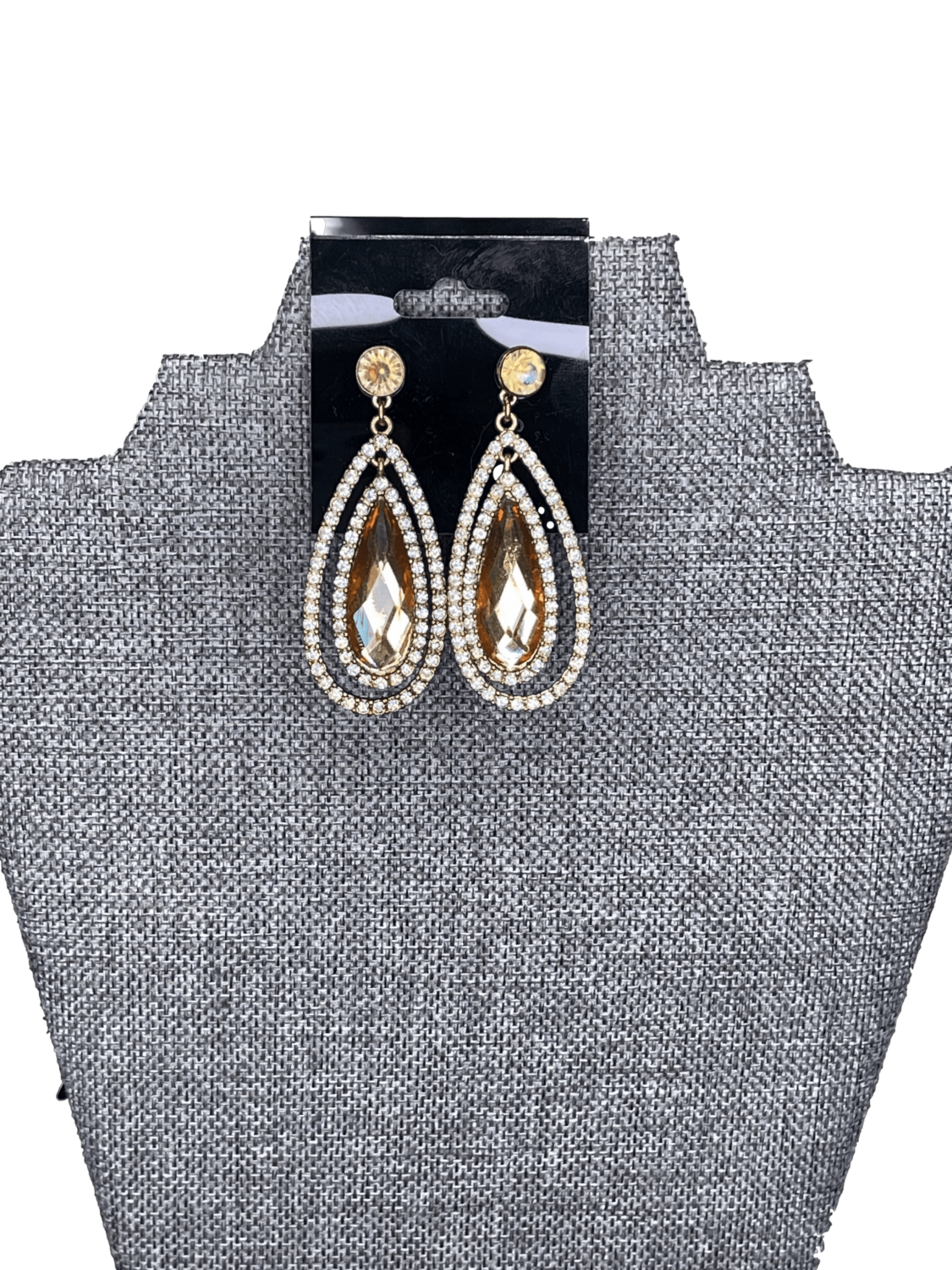 bebe Brown Crystal Earrings