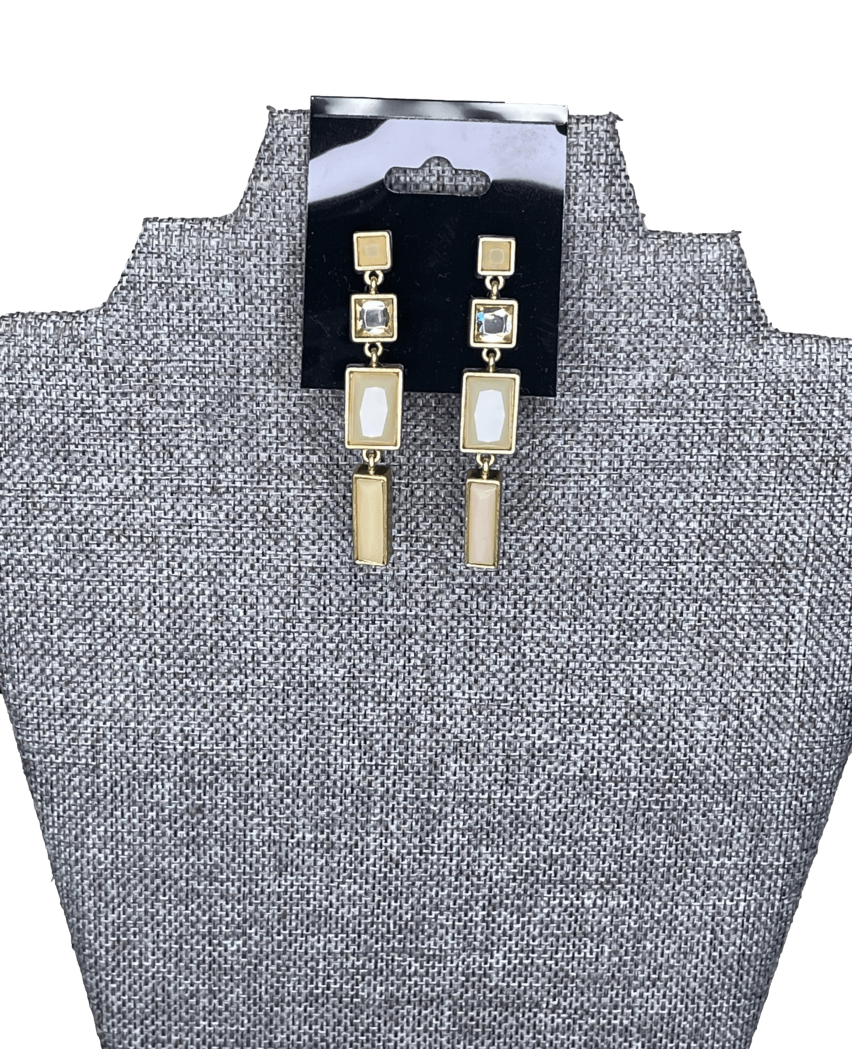 bebe Gold Yellow Squared Earrings