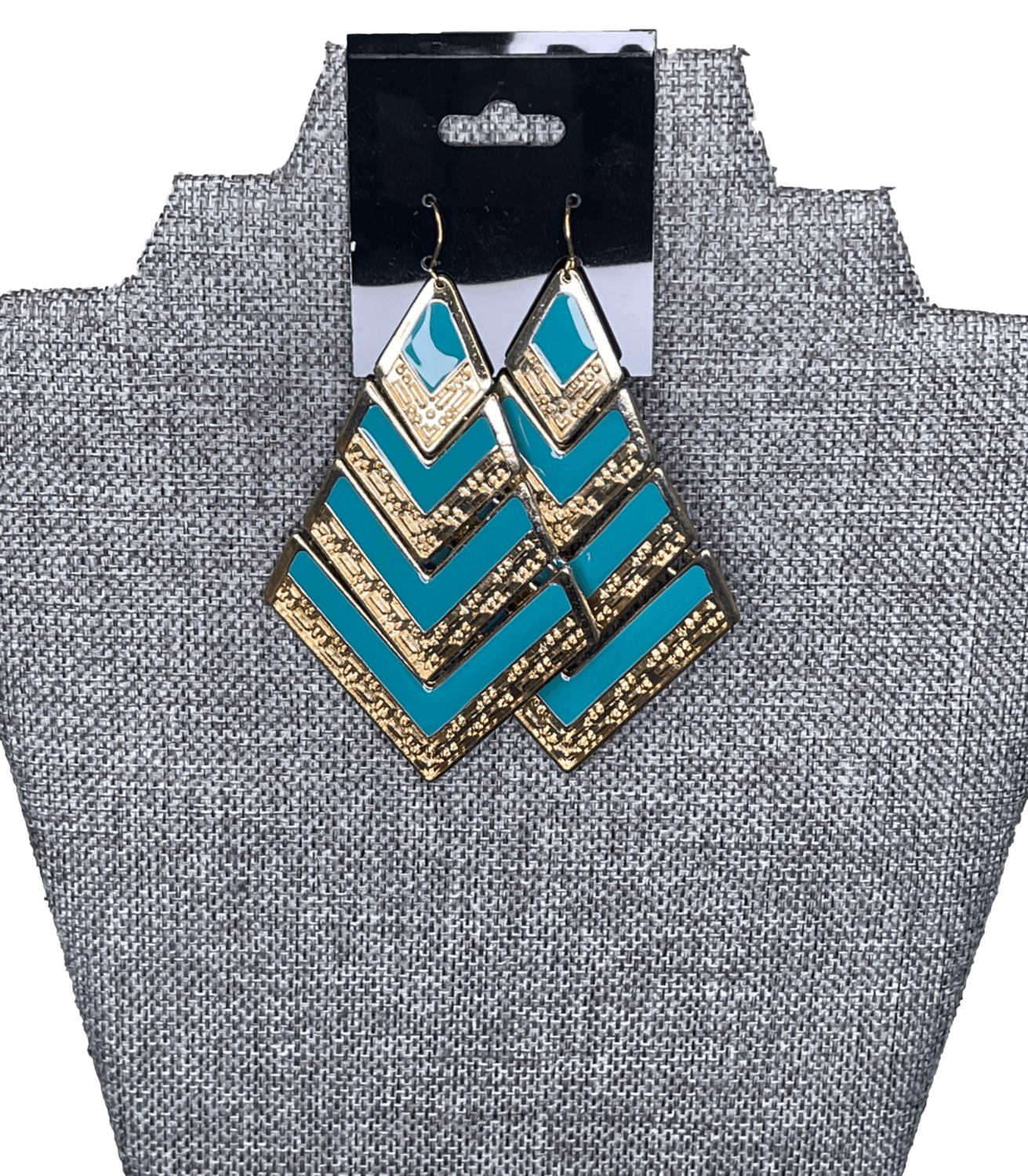 bebe Teal Gold Earrings