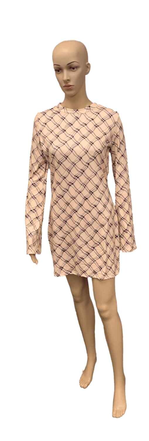 Peach Squared Short Dress