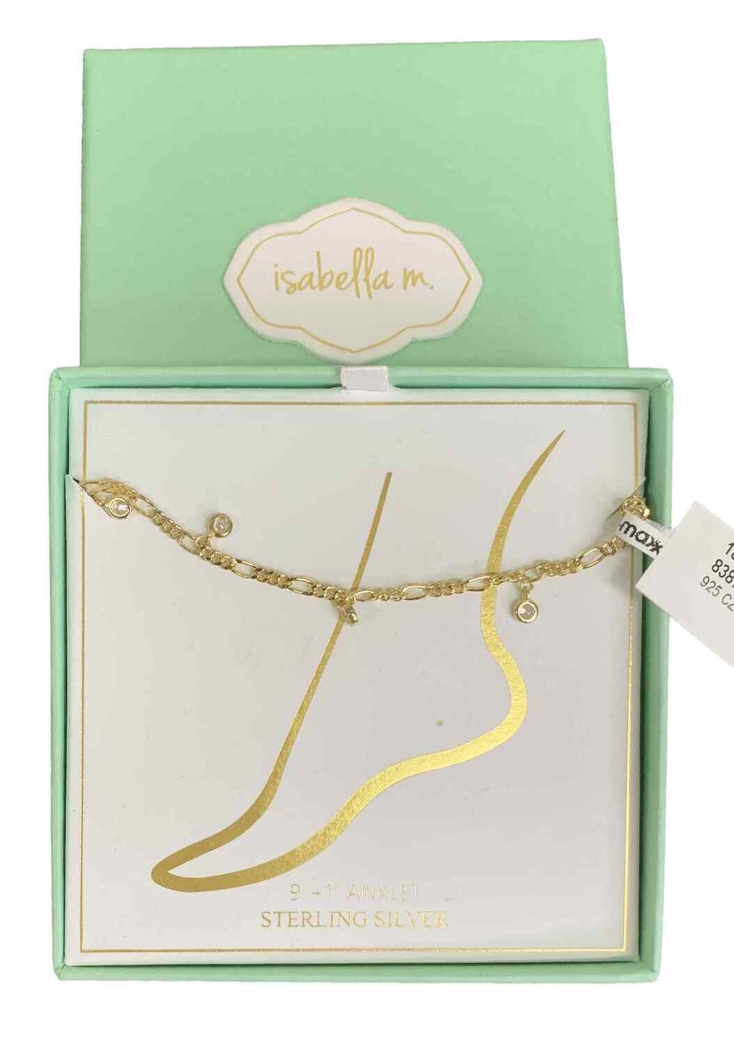 Issabelle 9" + 1" Sterling Silver Anklet