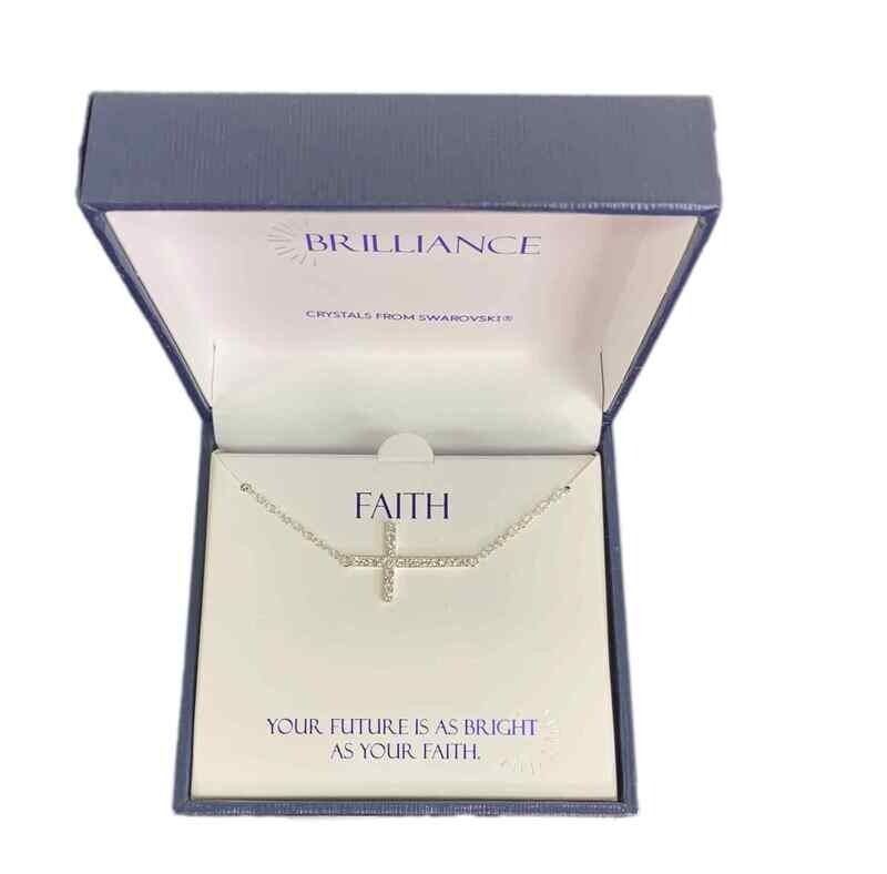 Brilliance "Cross" Sterling Silver Anklet