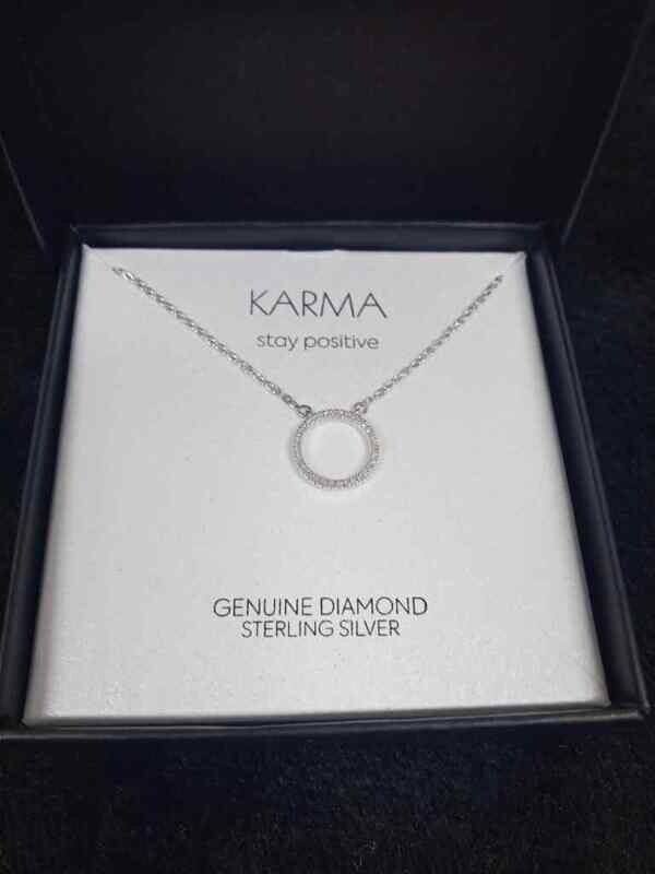 Karma Diamond Sterling Silver Necklace