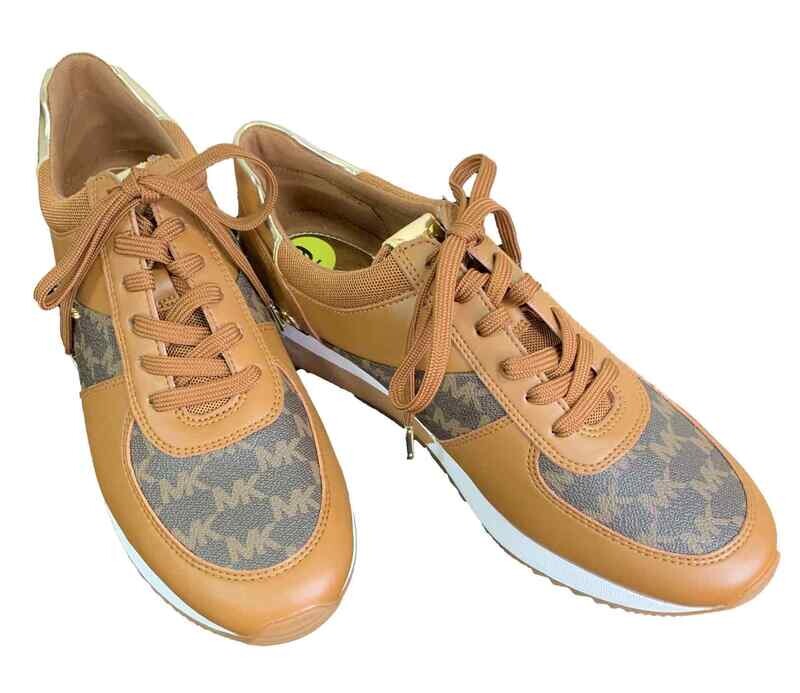 Michael Kors Brown Leather Tennis Shoes