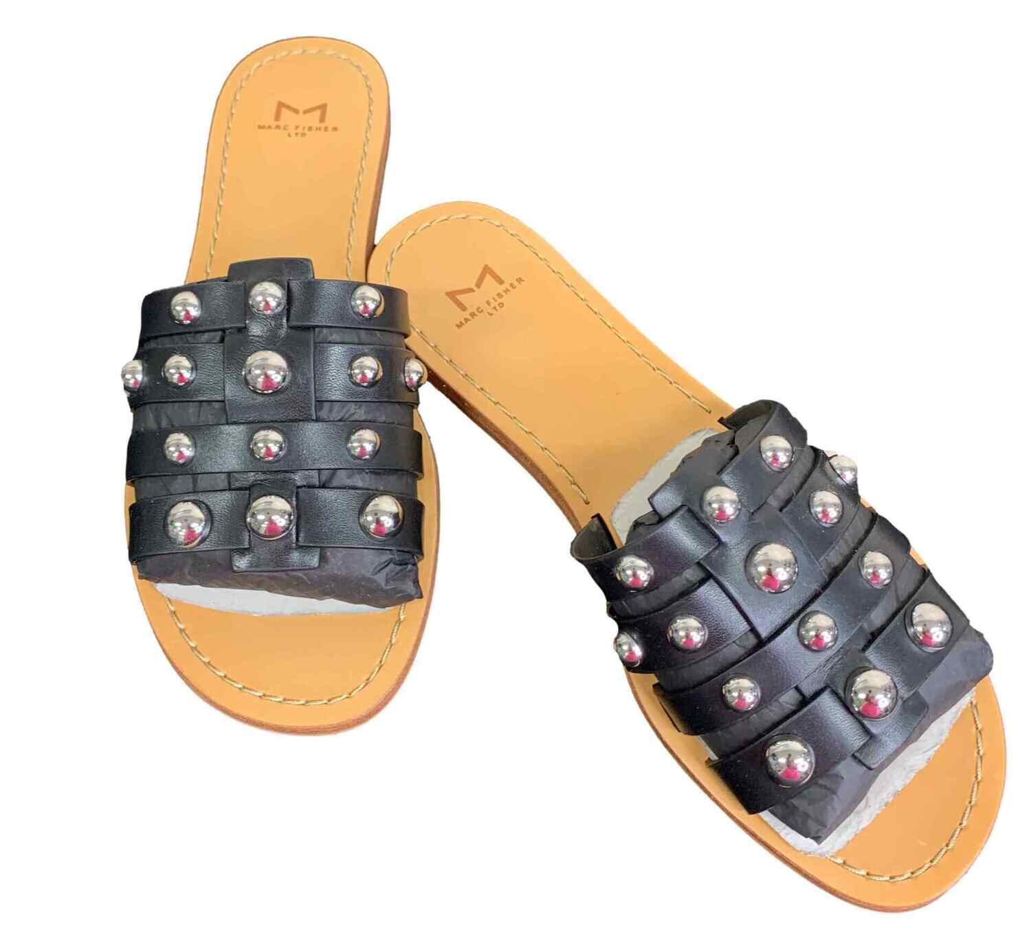 Mark Fisher Black Studded Slides