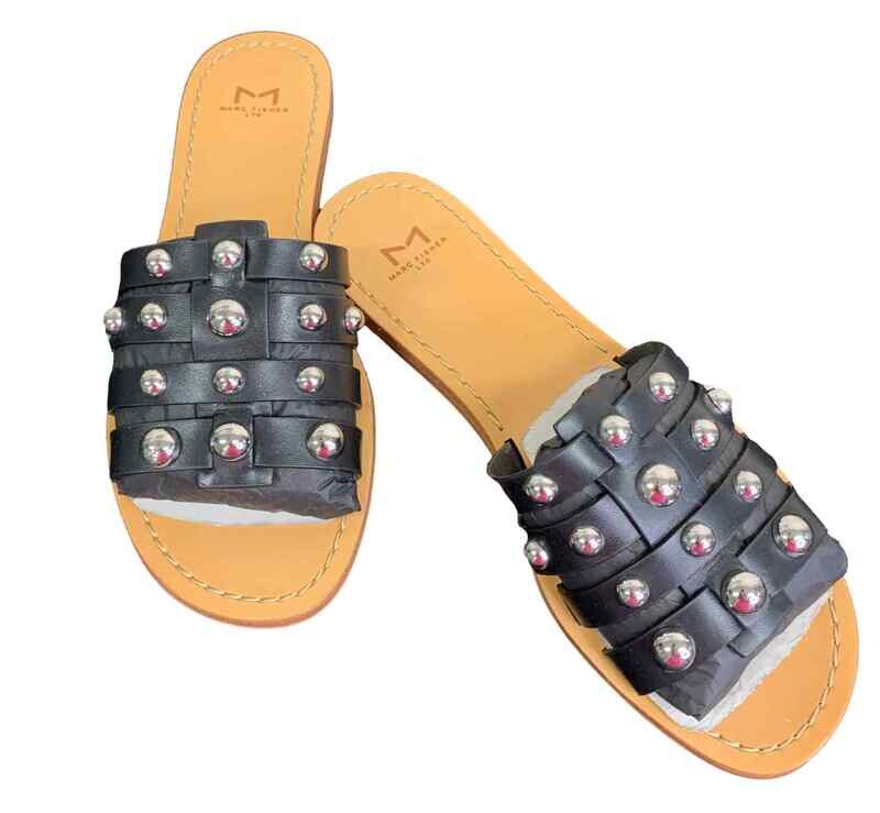 Mark Fisher Black Studded Slides