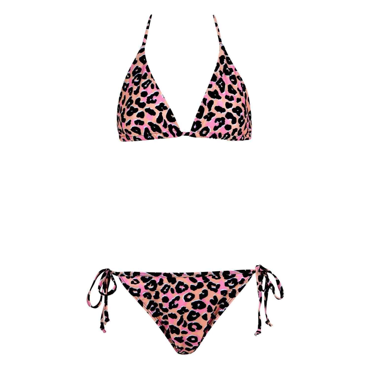 Pink Leopard Bikini Set