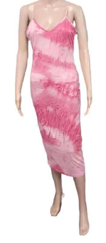 Pink Cotton Mid Dress