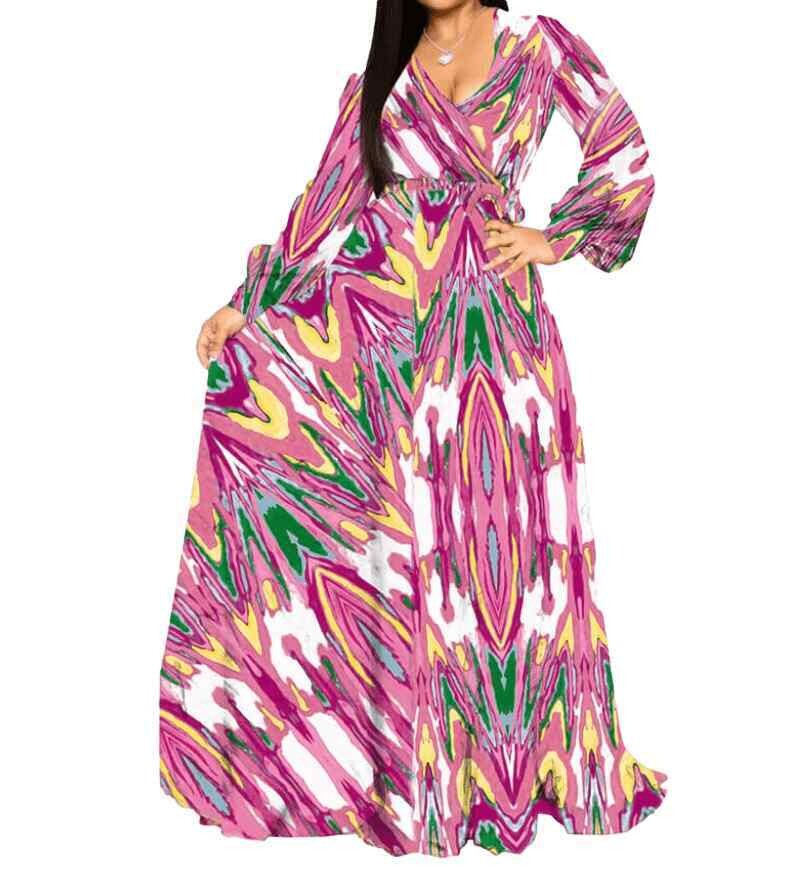 Pink Multi Color Maxi Dress