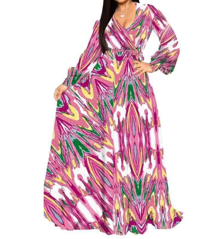 Pink Multi Color Maxi Dress
