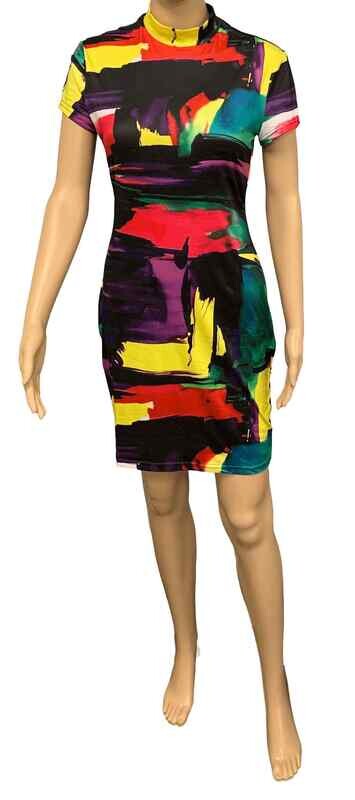 Multi-color Short Dress