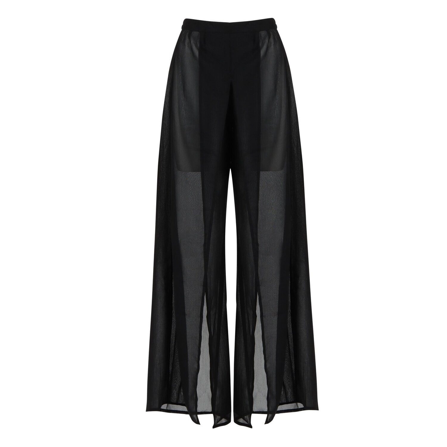 Black Sheer Cover-Up Pants