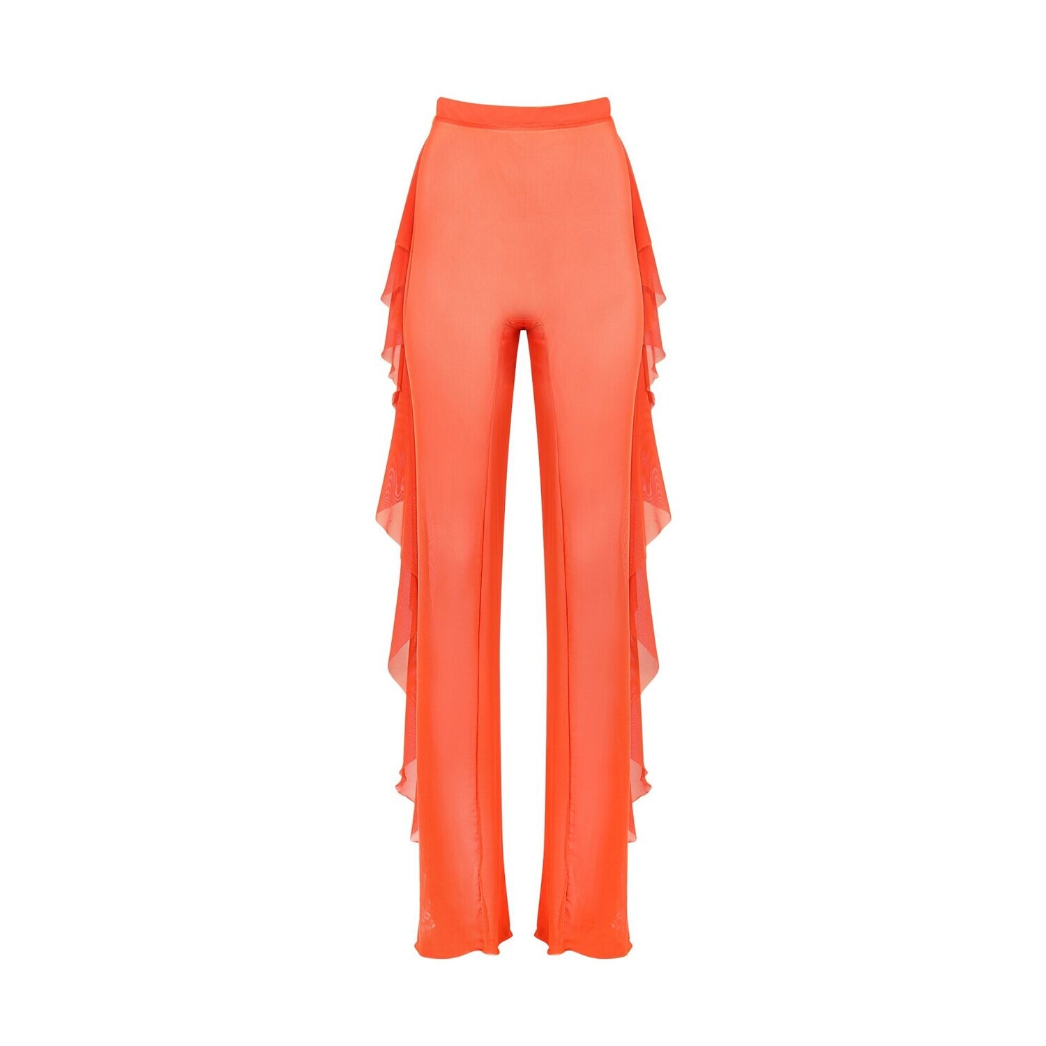 Orange Sheer Cover-Up Pants