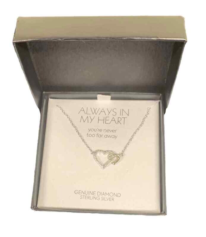 Double Heart Sterling Silver Necklace