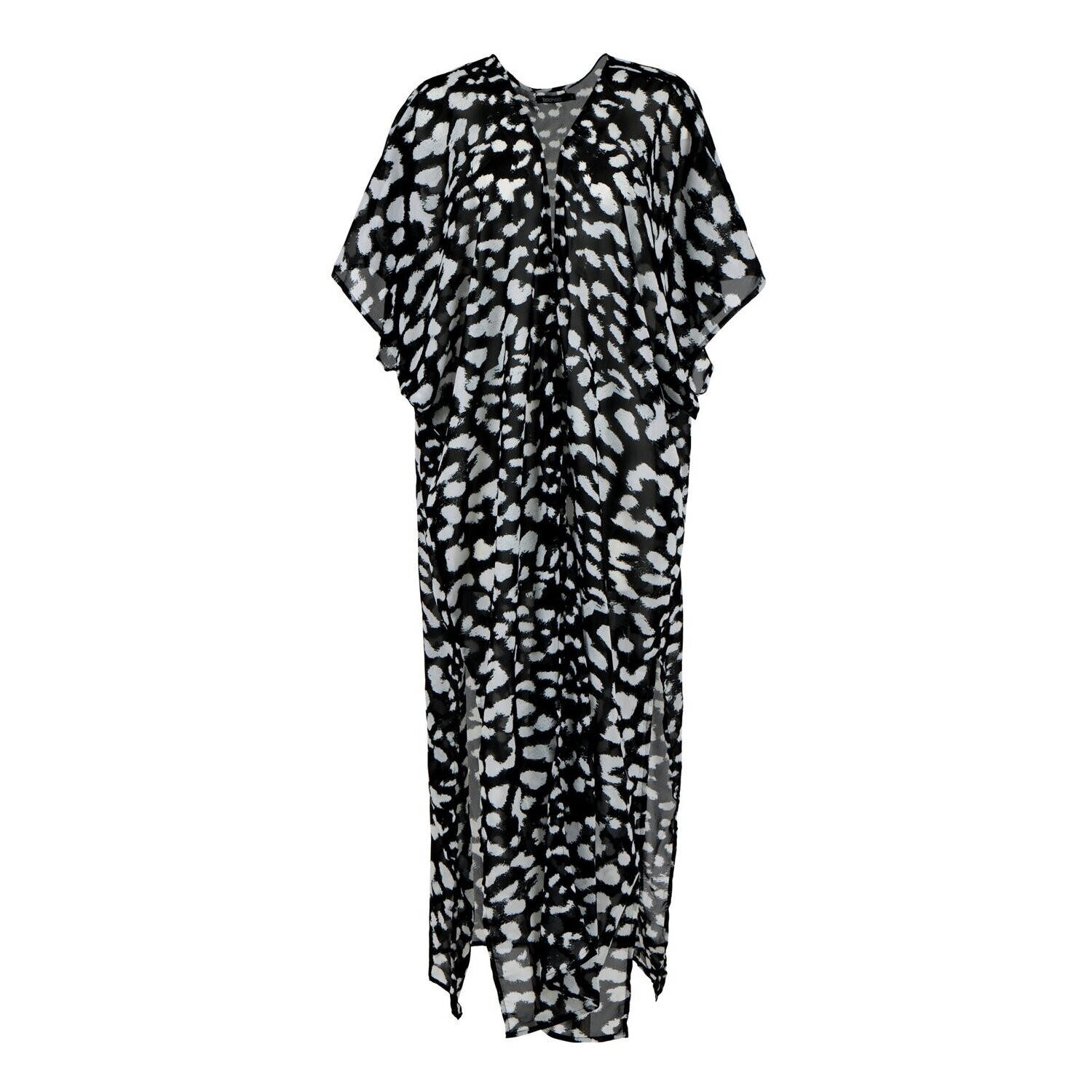 Black & White Sheer Long Kimono