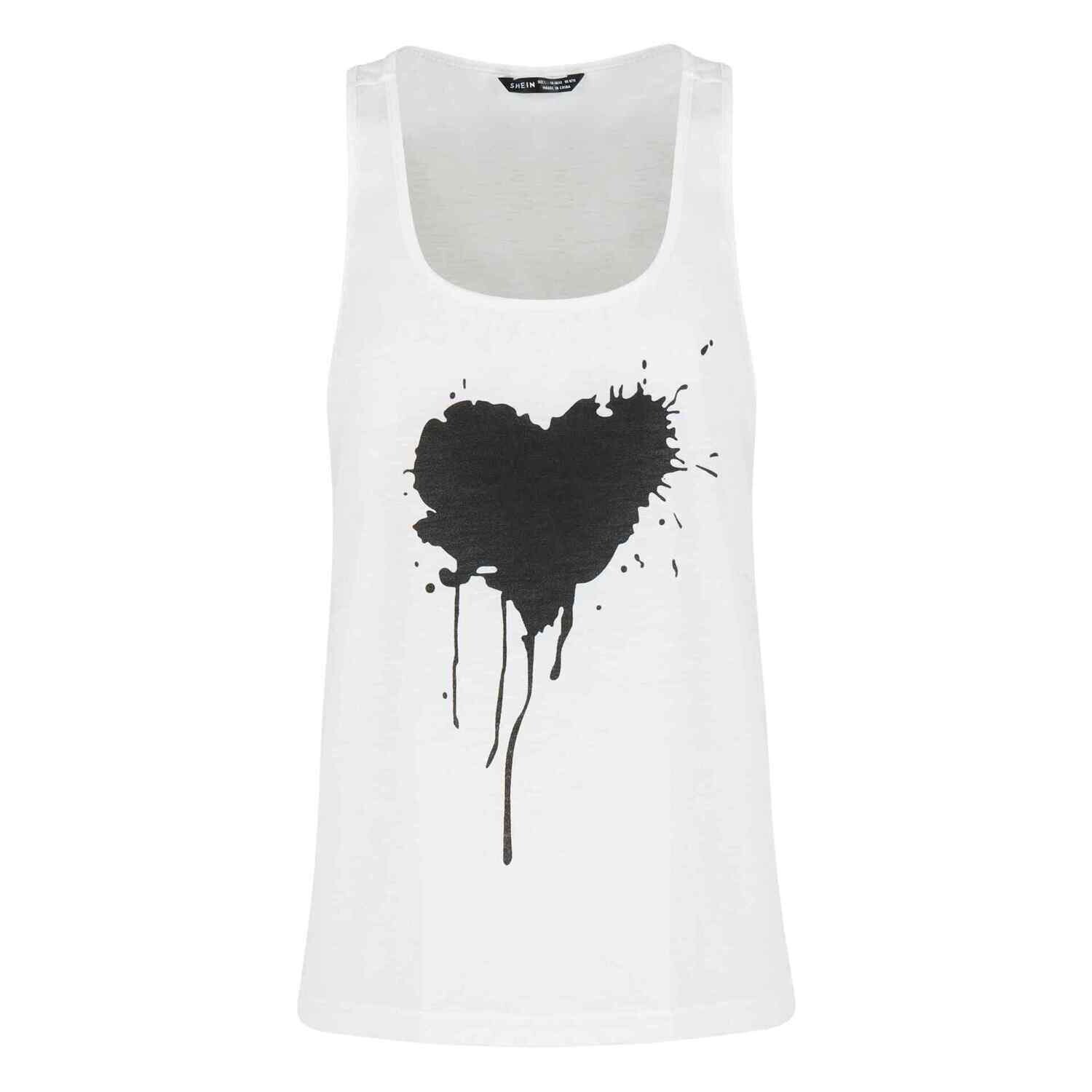 White & Black Tank Top