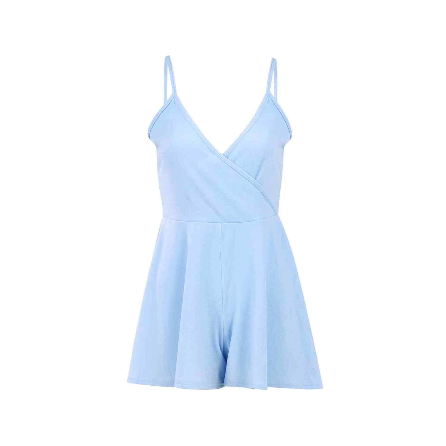 Baby Blue Spaghetti Strap Romper