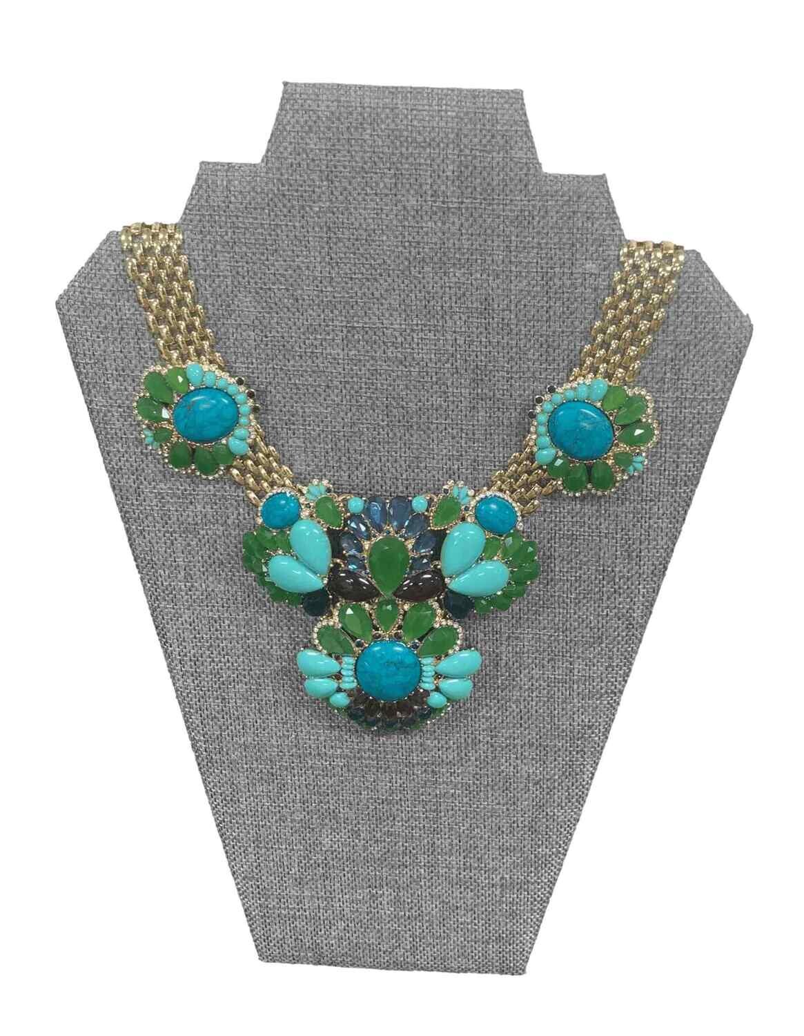 bebe Turquoise Emerald Necklace