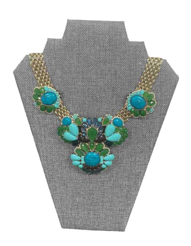 bebe Turquoise Emerald Necklace