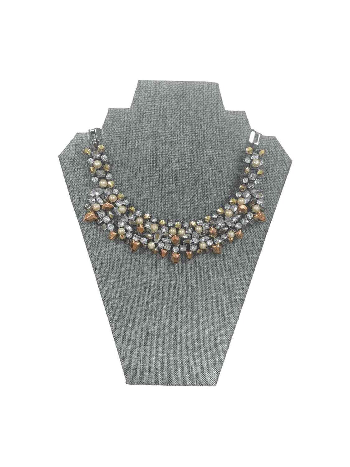bebe Bronze Gold Gem Necklace