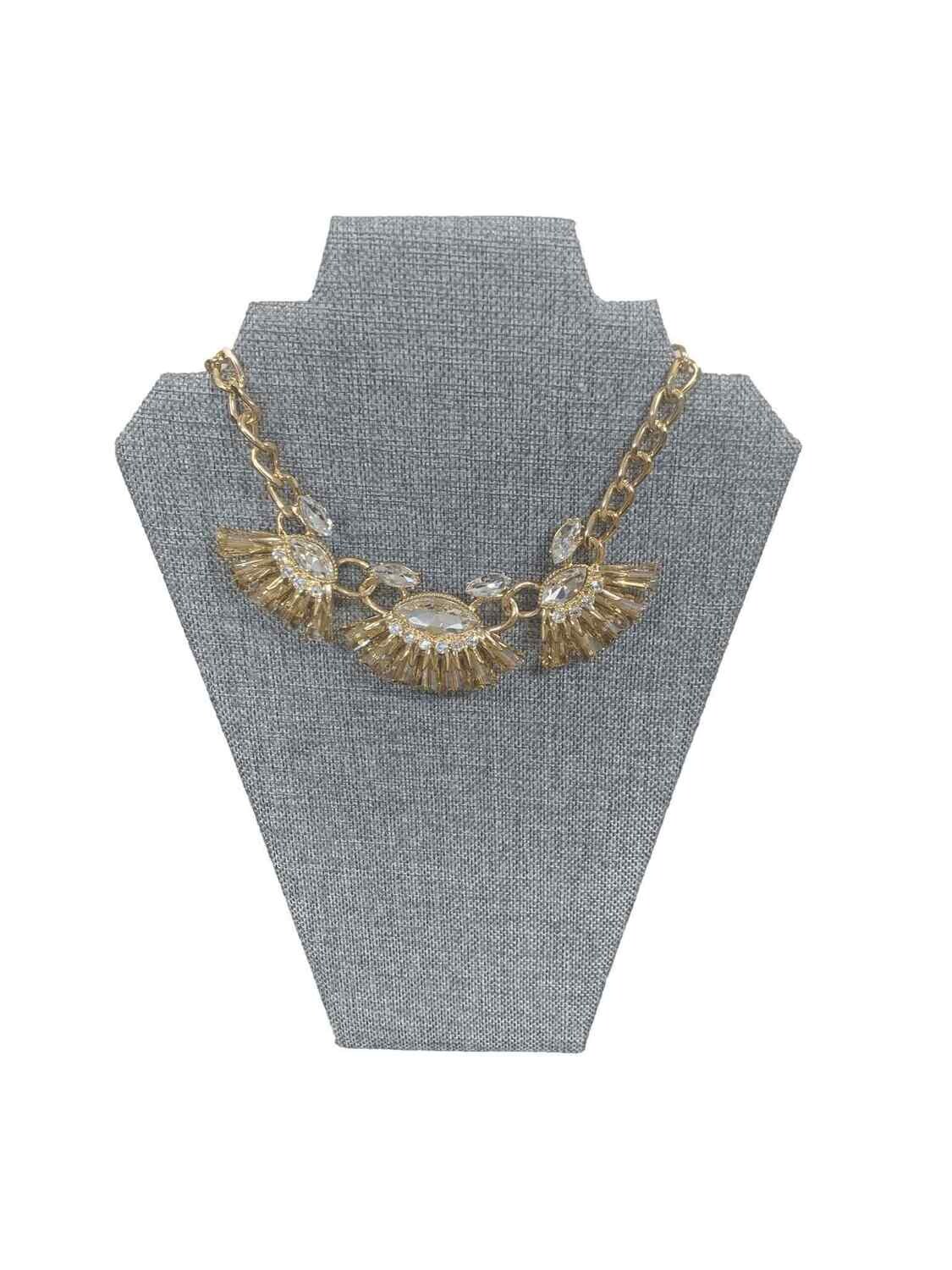 bebe Gold Fan Necklace