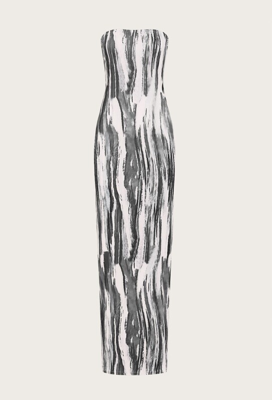 Grey Halter Long Dress