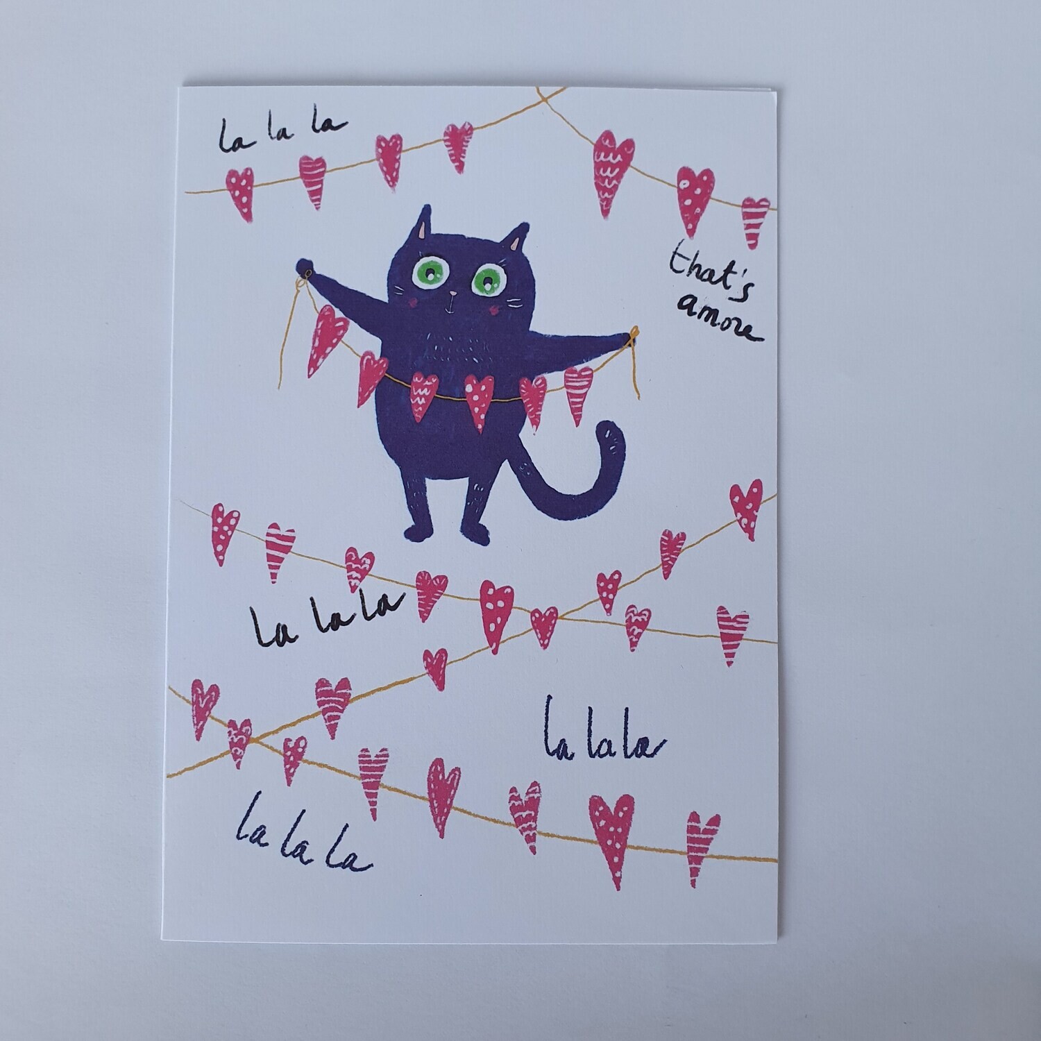 Biglietto gatto-amore