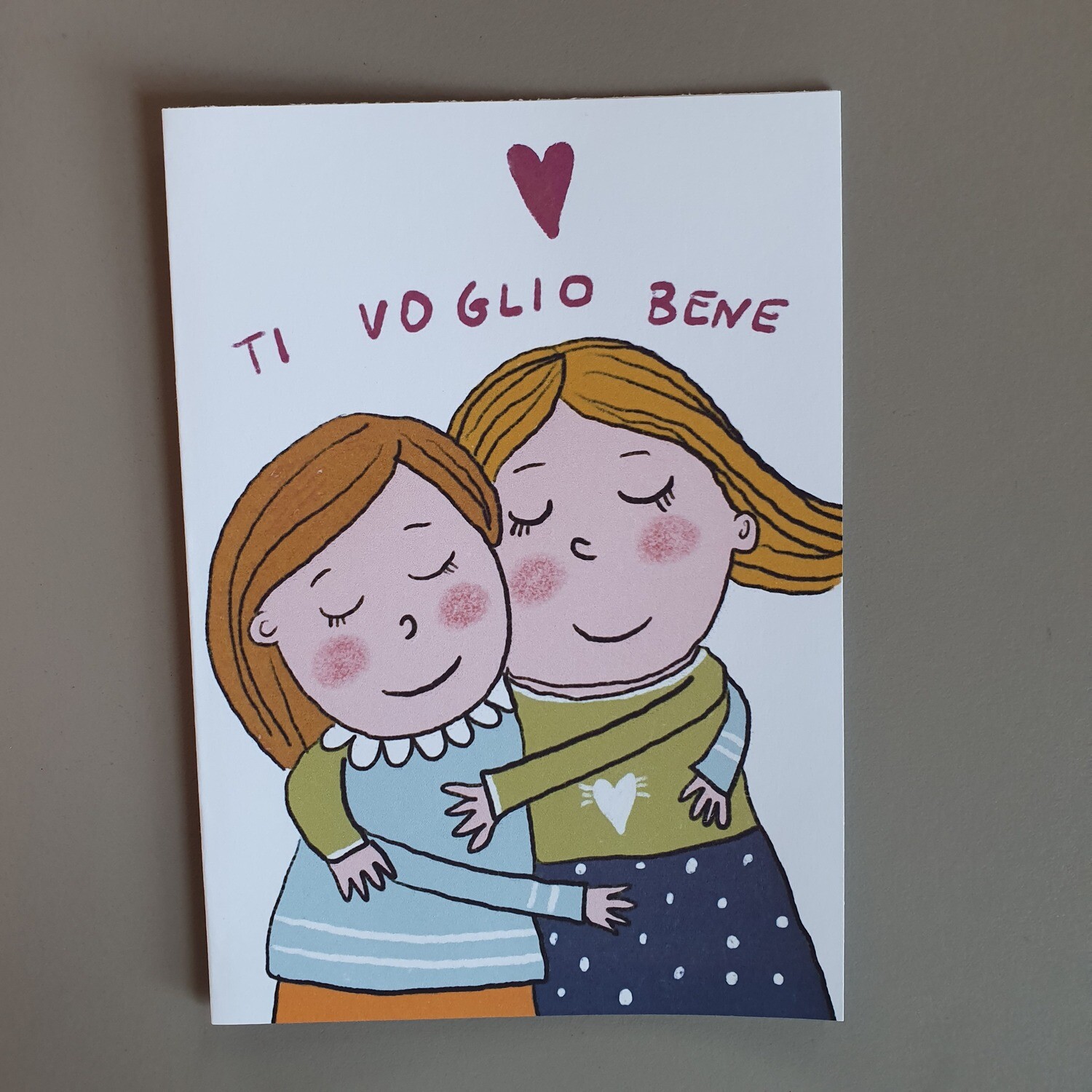 Biglietto bambine Ti voglio bene