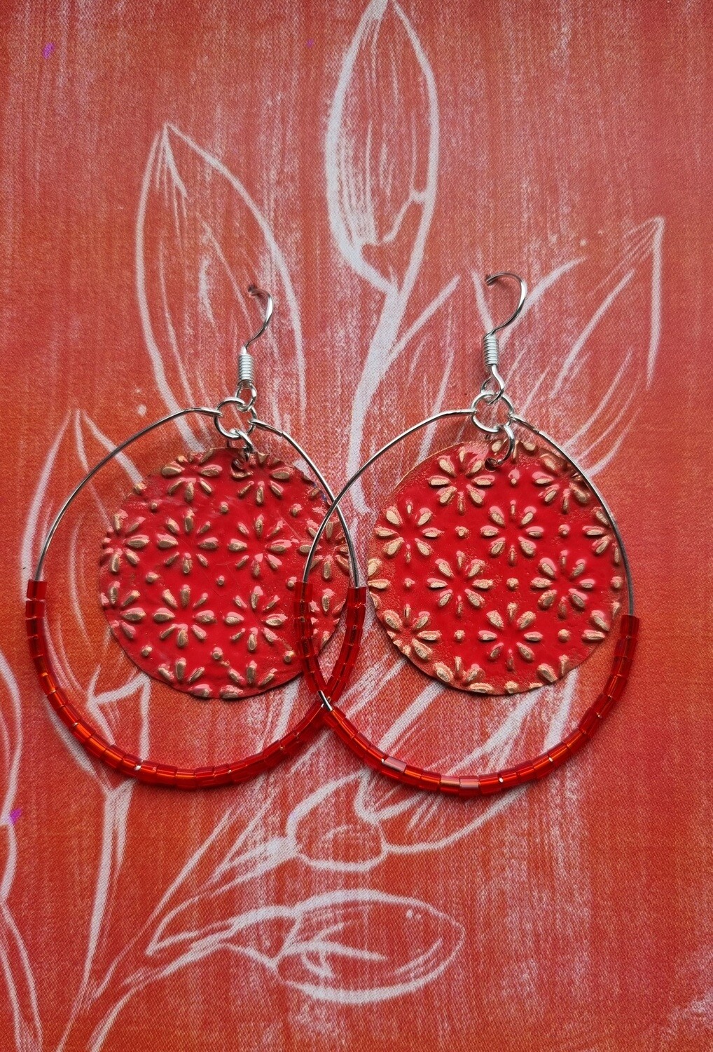 ORECCHINI BOHO 486 ROSSI
