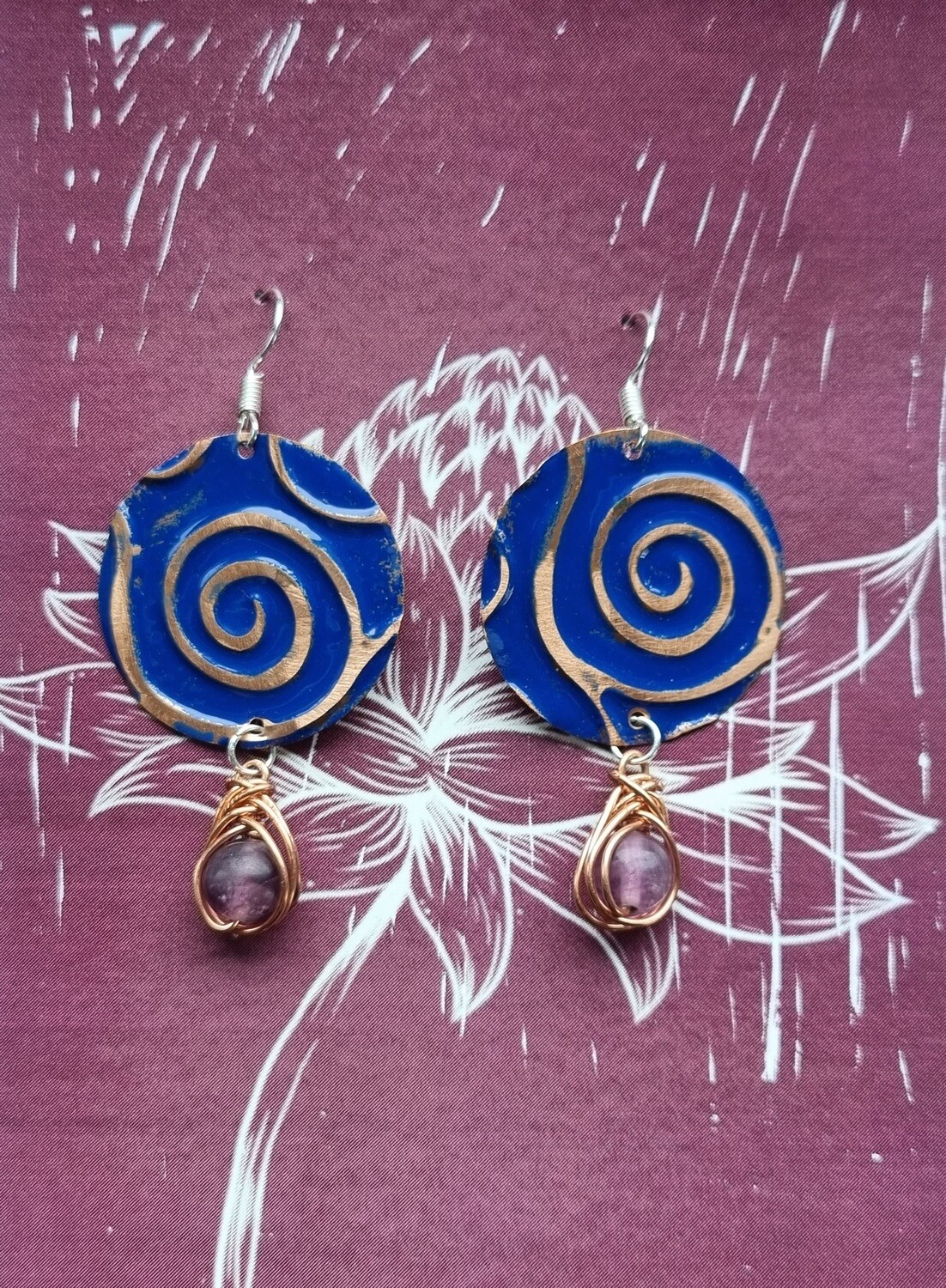 ORECCHINI BOHO 512 BLU PRUSSIA