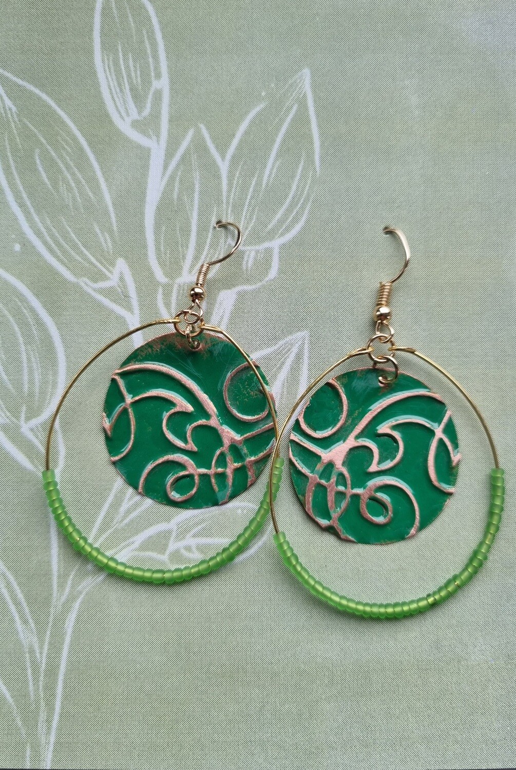 ORECCHINI BOHO 542 VERDE PALLIDO