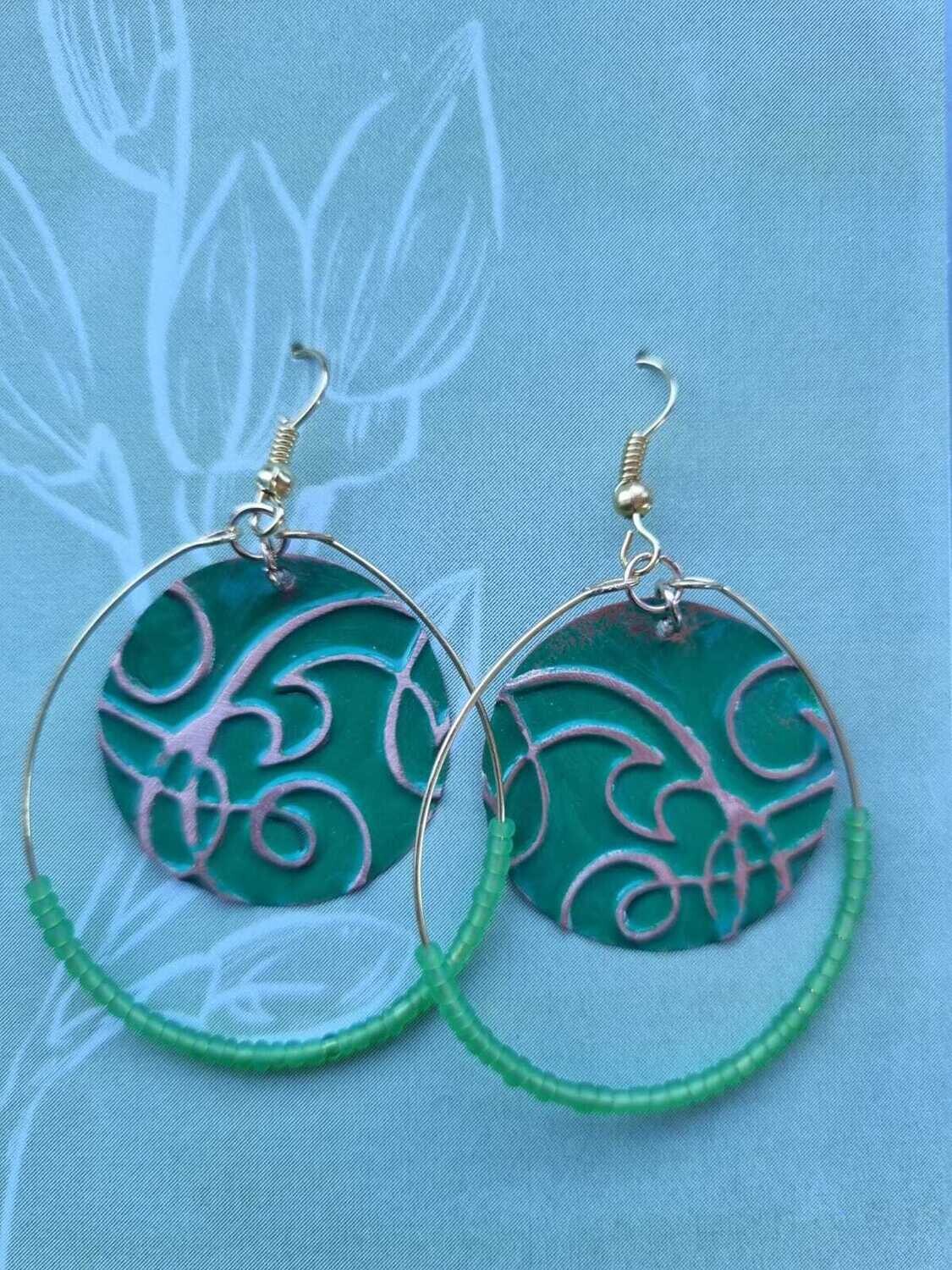 ORECCHINI BOHO 583 verde