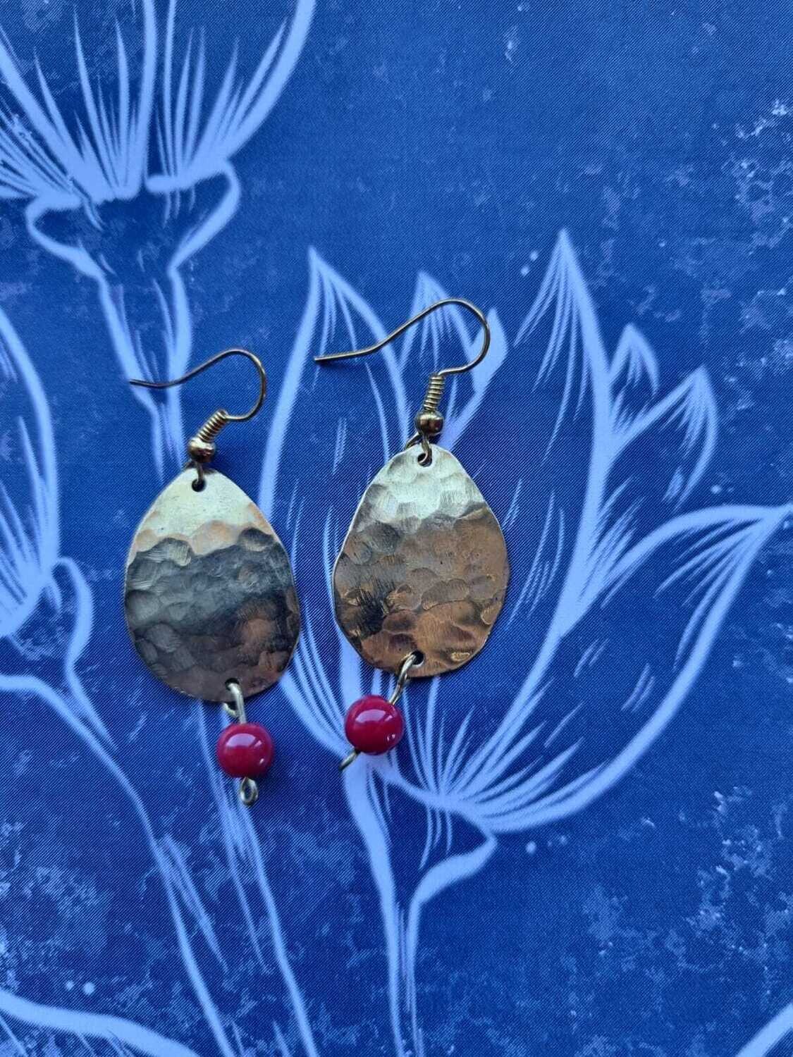 ORECCHINI BOHO  586 PERLA ROSSA