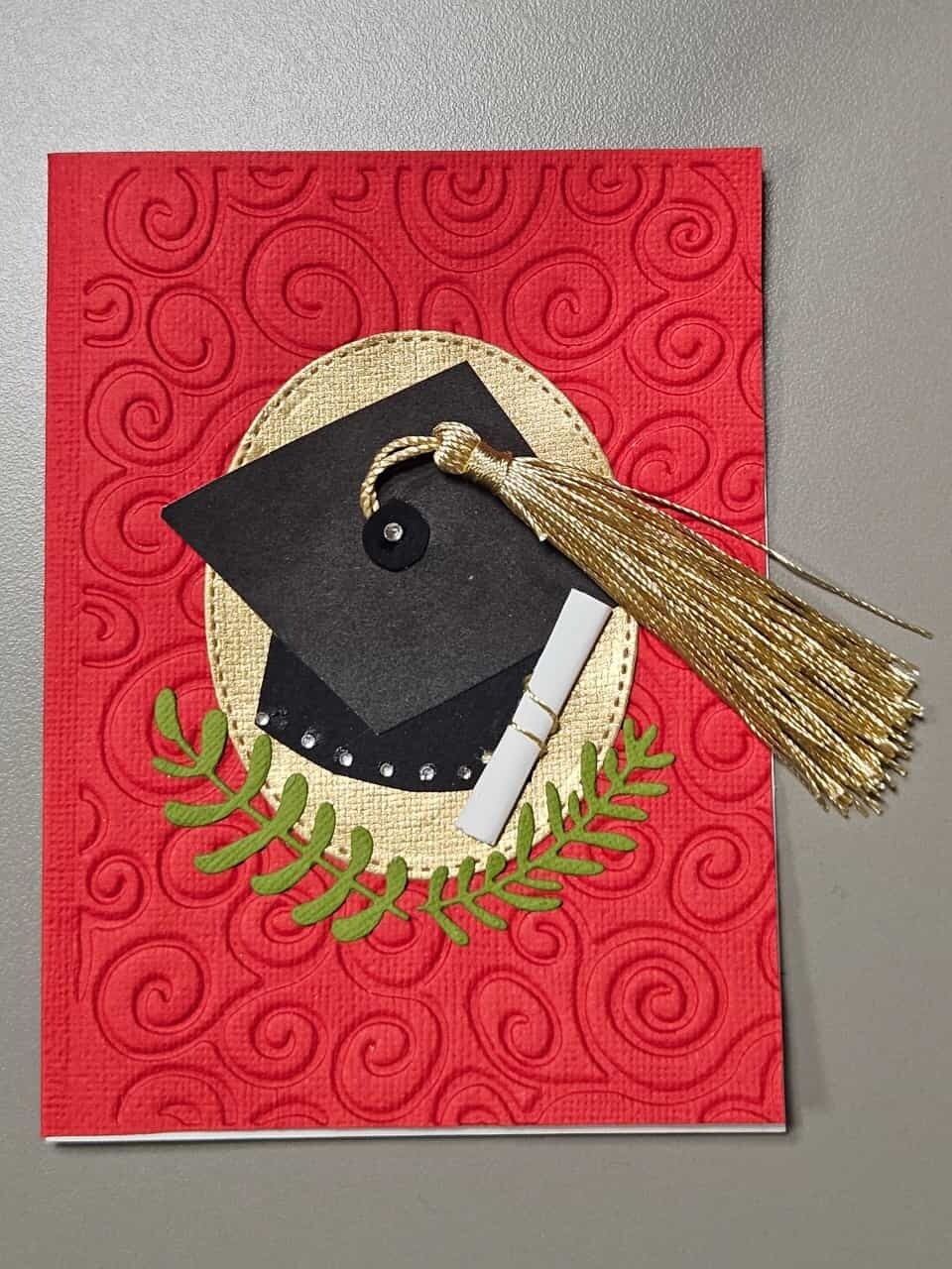 Biglietto laurea rosso 690