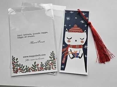 Segnalibro 692 Gatto con neve regalo
