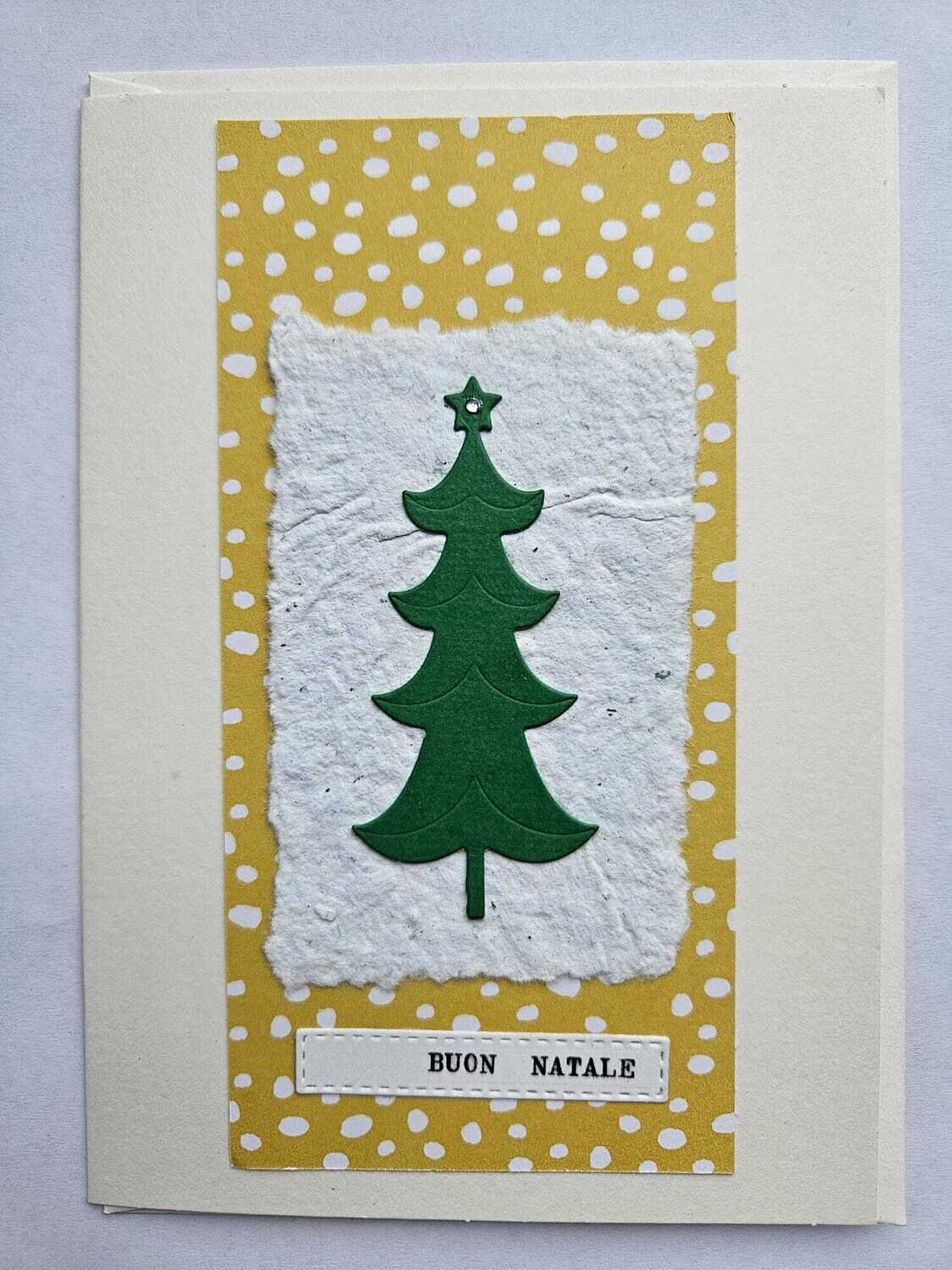 Biglietto 705 albero di NATALE giallo