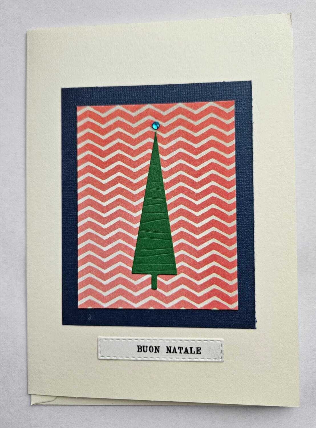 Biglietto 707 albero di Natale rosso
